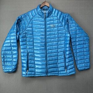 NWOT Mountain Hardwear Ghost Whisperer Down Jacket Men's XL Blue Rare Packable